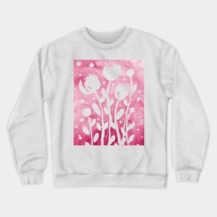 Whimsical watercolor flowers – pink Crewneck Sweatshirt